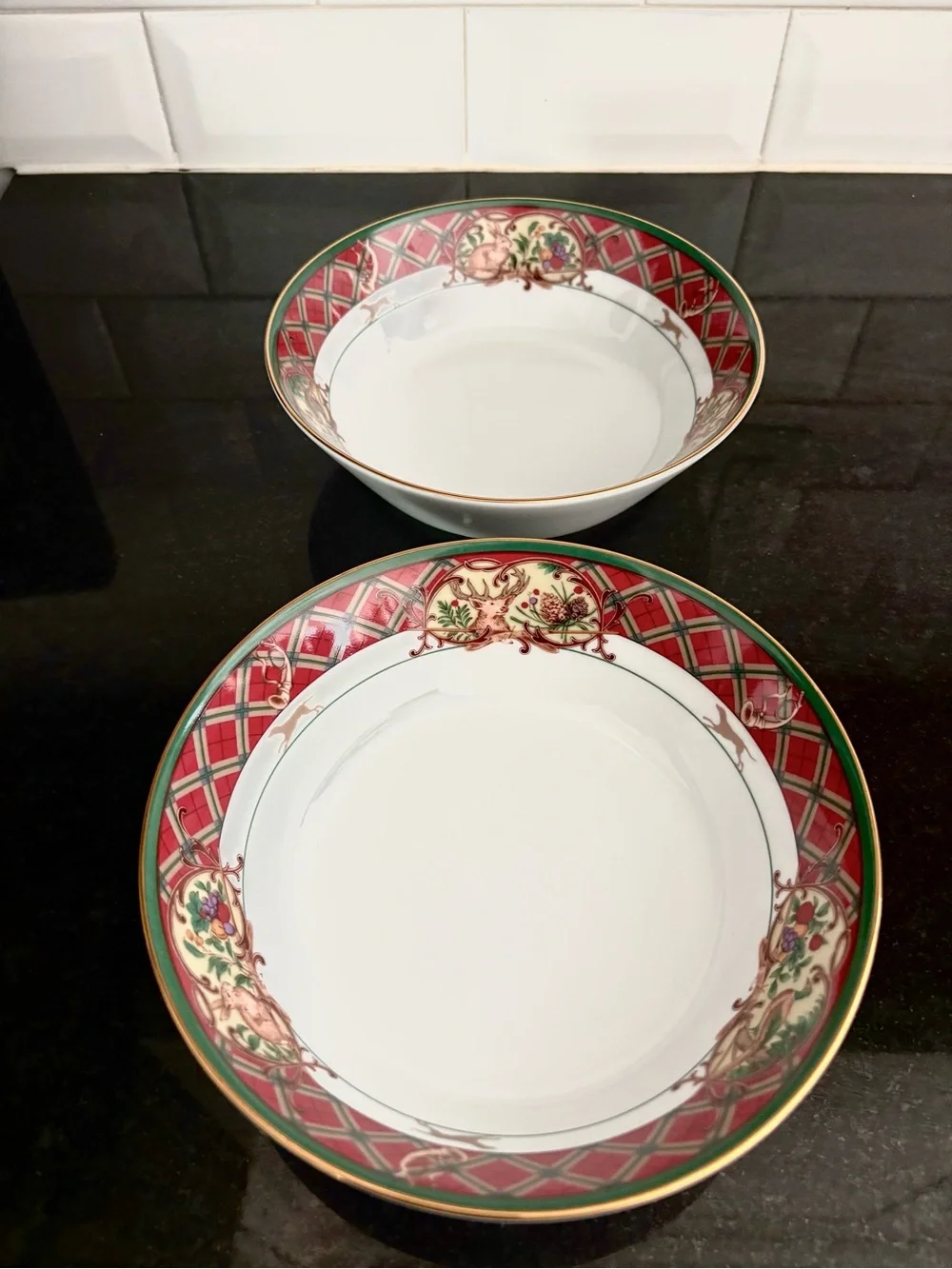 Noritake Royal Hunt Cereal/ Soup Bowls ( Set of 2 ) Retired and Rare MINT !